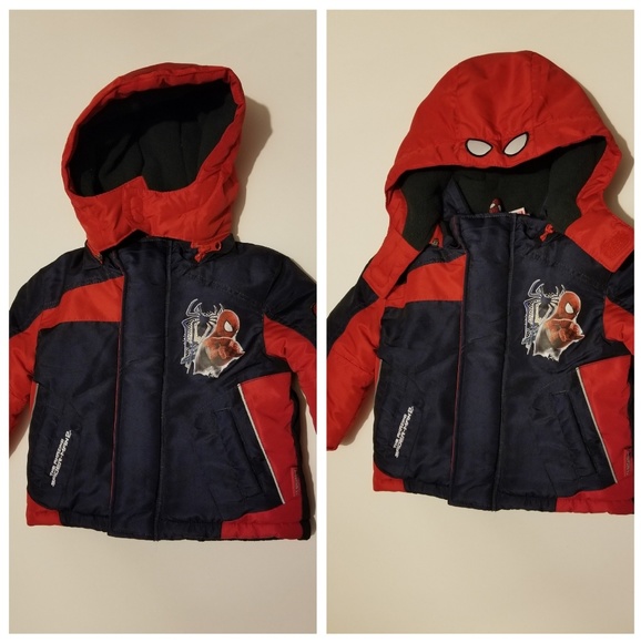 MSRP $75 Marvel Spiderman Boy's Tonal Print Jacket